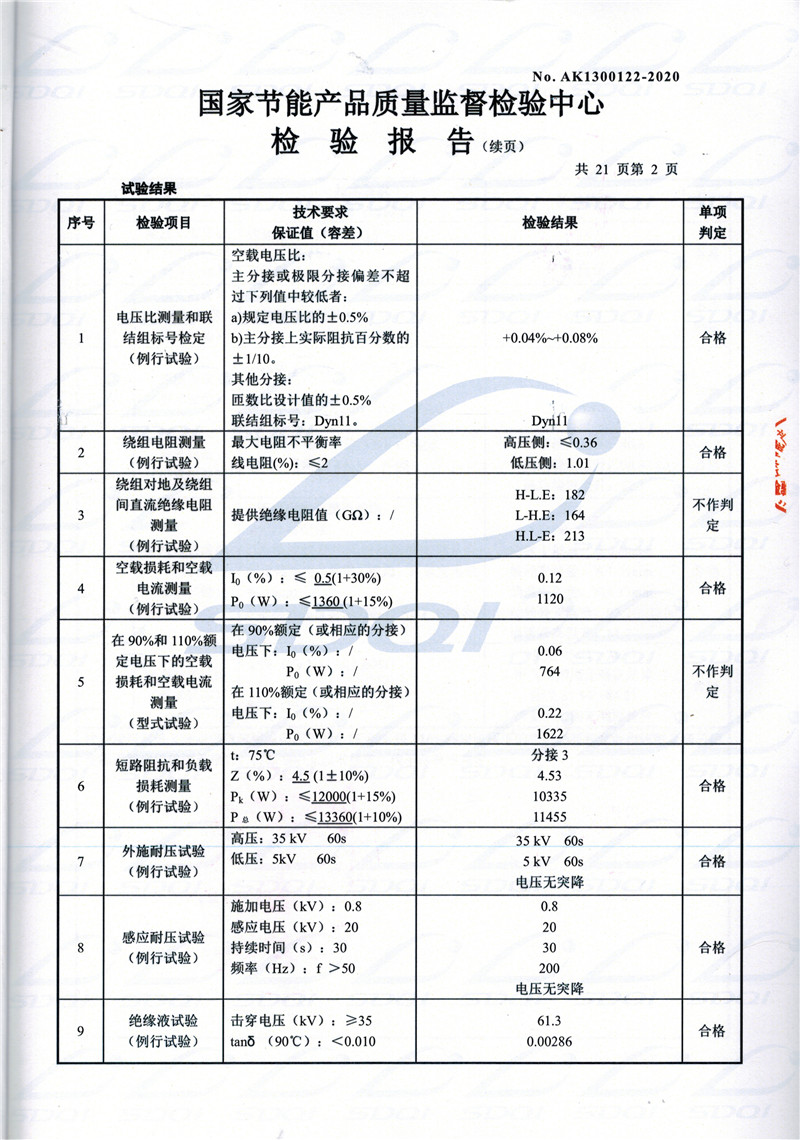 高低压试验报告-S11-1250屏边屏边屏边油浸式变压器-2.jpg